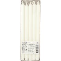 Kronljus 34 cm Stearin vit 10-pack