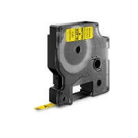 Märkband Dymo D1 6 mm svart/gul