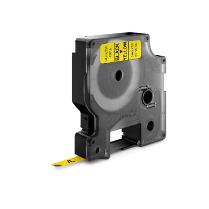 Märkband Dymo D1 6 mm svart/gul
