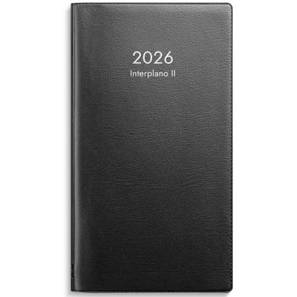 Kalender Interplano II 2026 svart plast