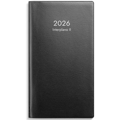 Kalender Interplano II 2026 svart plast