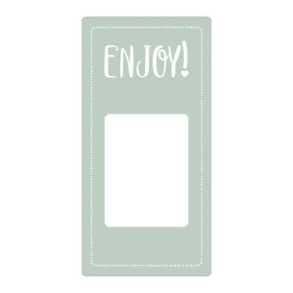 Etikett Enjoy / Have a nice day! 50 x 100 mm grön 500 st/fp