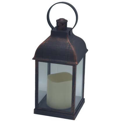 Lykta med LEDljus 22 cm