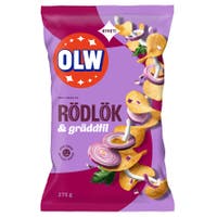 Chips OLW Rödlök & Gräddfil 15x275 g