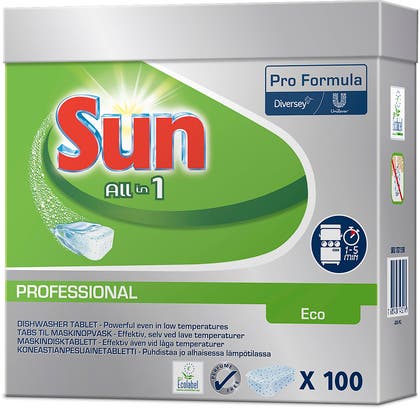 Maskindiskmedel Tablett Sun Professional All in 1 ECO 100 st/fp