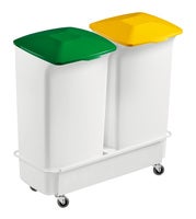 Papperskorgar på återvinningsvagn Durabin set