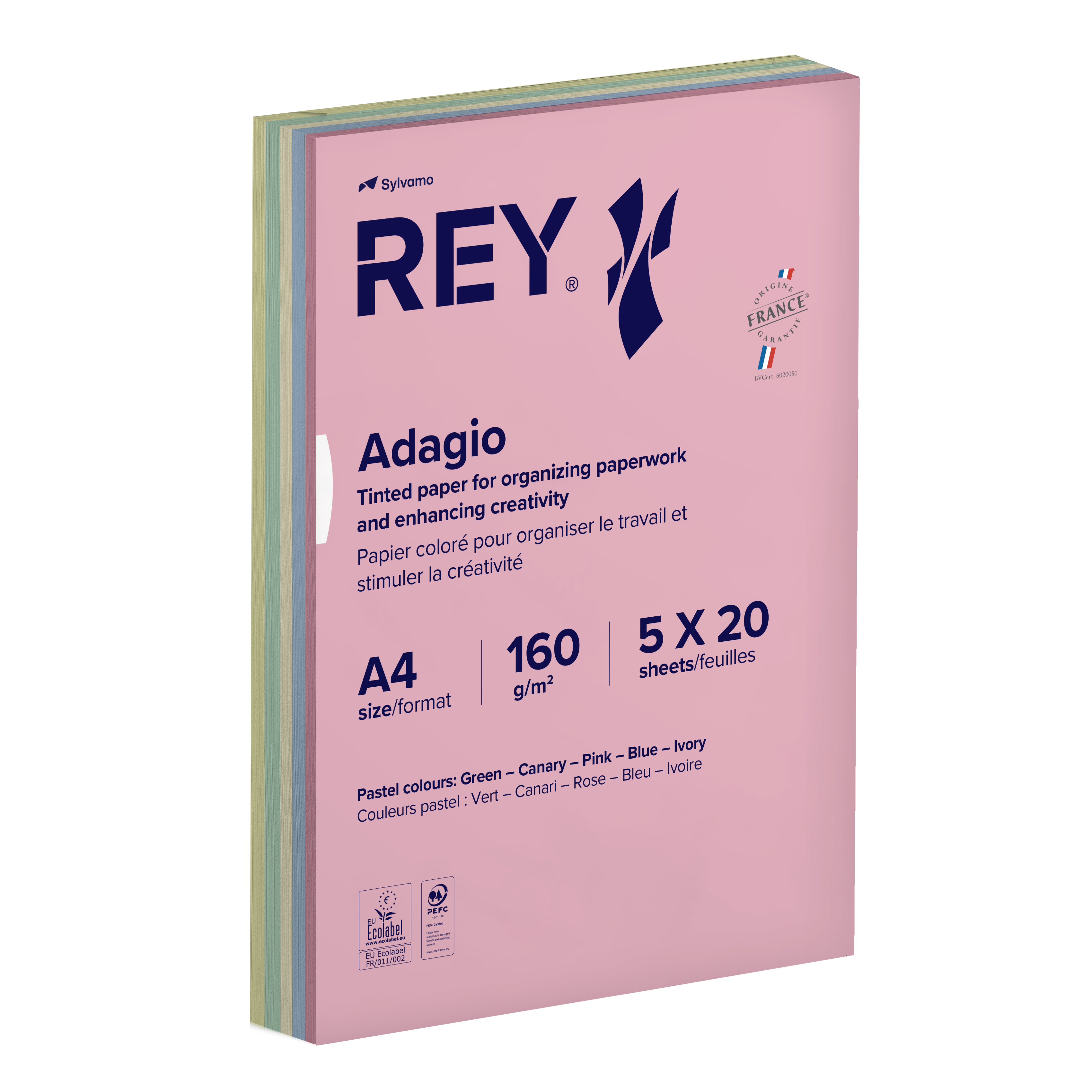 Färgat kopieringspapper A4 160g sort.färg 250/fp