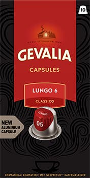 Kaffekapsel Lungo Gevalia 10 st/fp