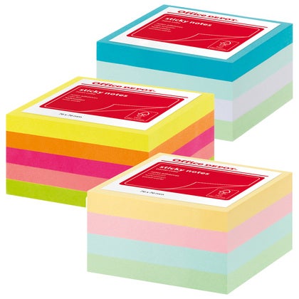 Notiskub flerfärgad 76x76mm