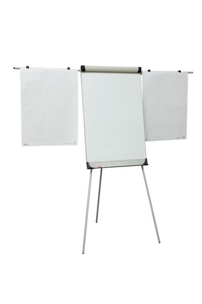 Blädderblocksställ med whiteboard 70x100 cm
