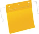 Plastficka A5L trådbygel gul 50 st/fp