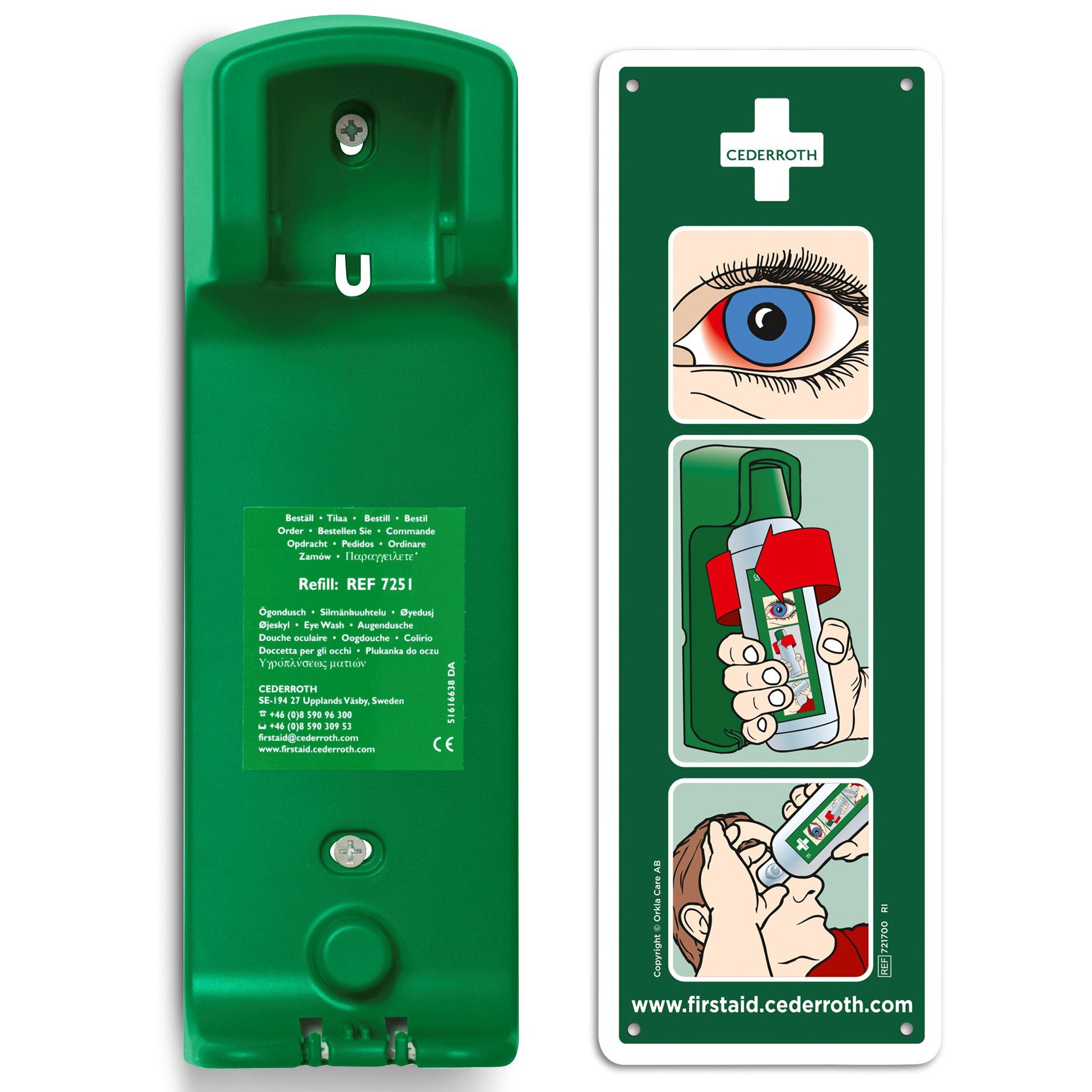 Vägghållare till ögondusch