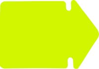 Pil 130 x 90 mm flour gul 25 st/fp