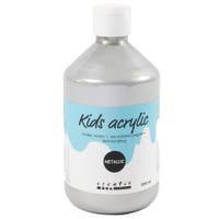 Akrylfärg metallic 500 ml Silver