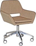 Konferensstol sand/krom hjul