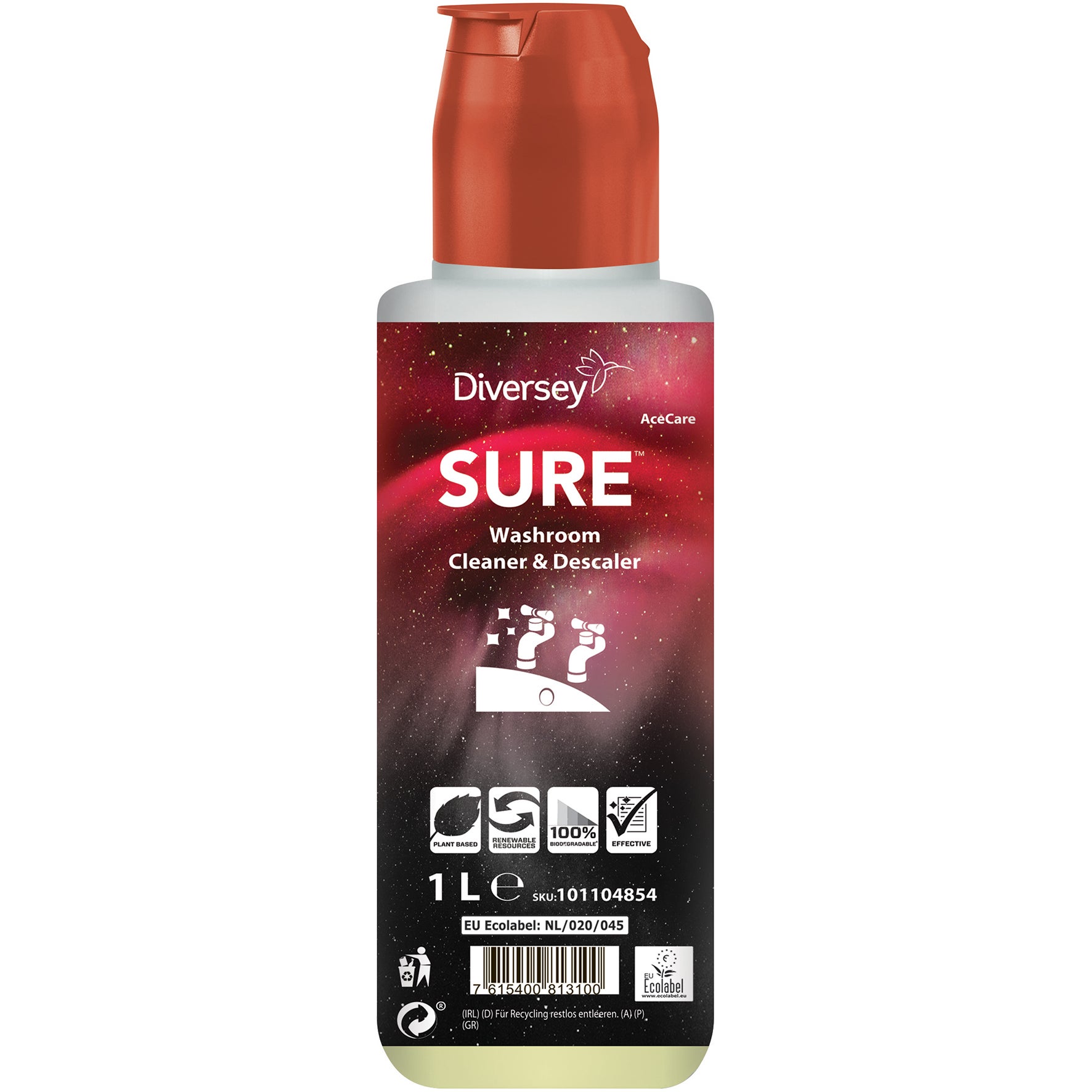 Sanitetsrengöring SURE Washroom Cleaner & Descaler 1 liter