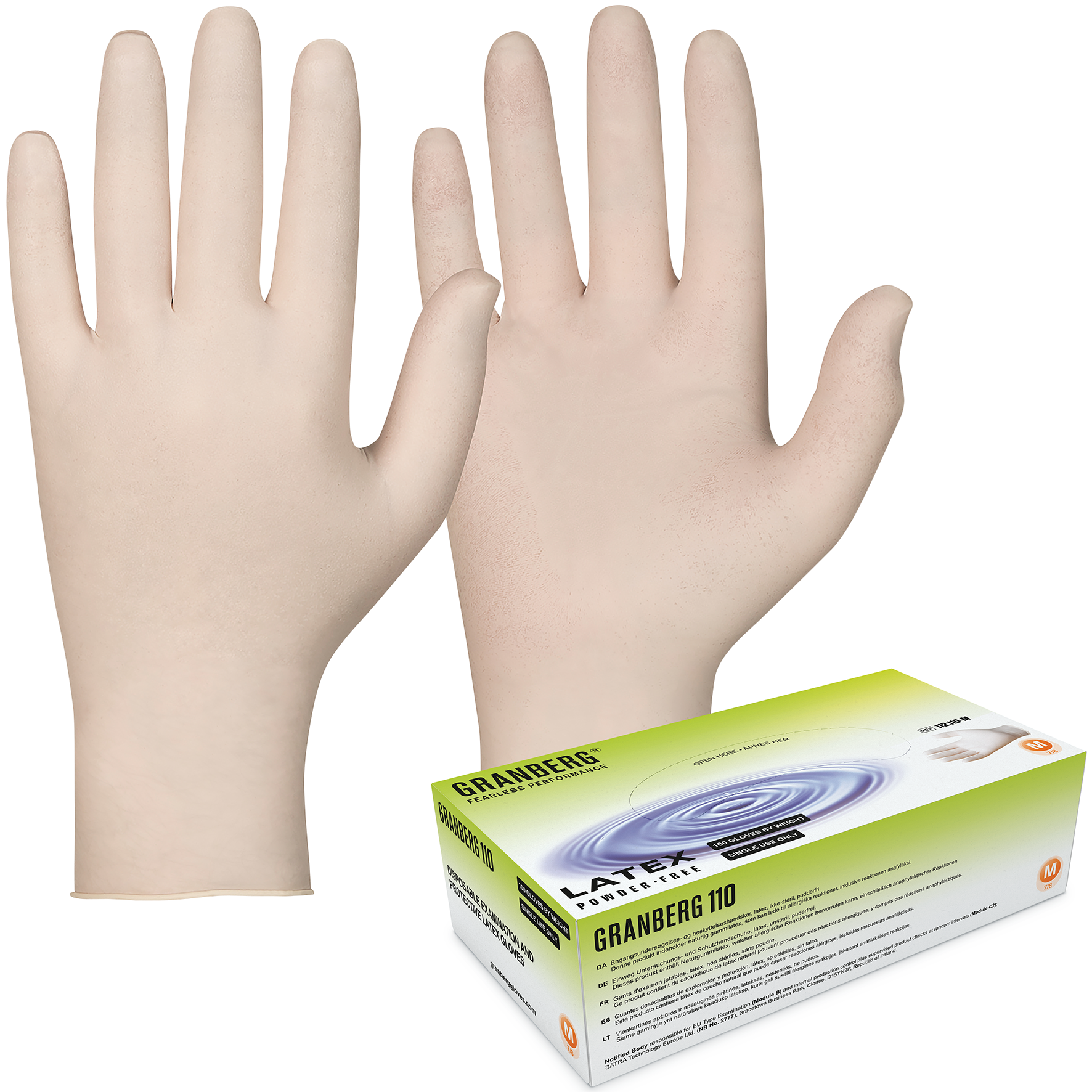 Engångshandske Latex puderfri S 100 st/fp