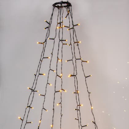 Julgransslinga Shiny grön 8x2 m varmvit