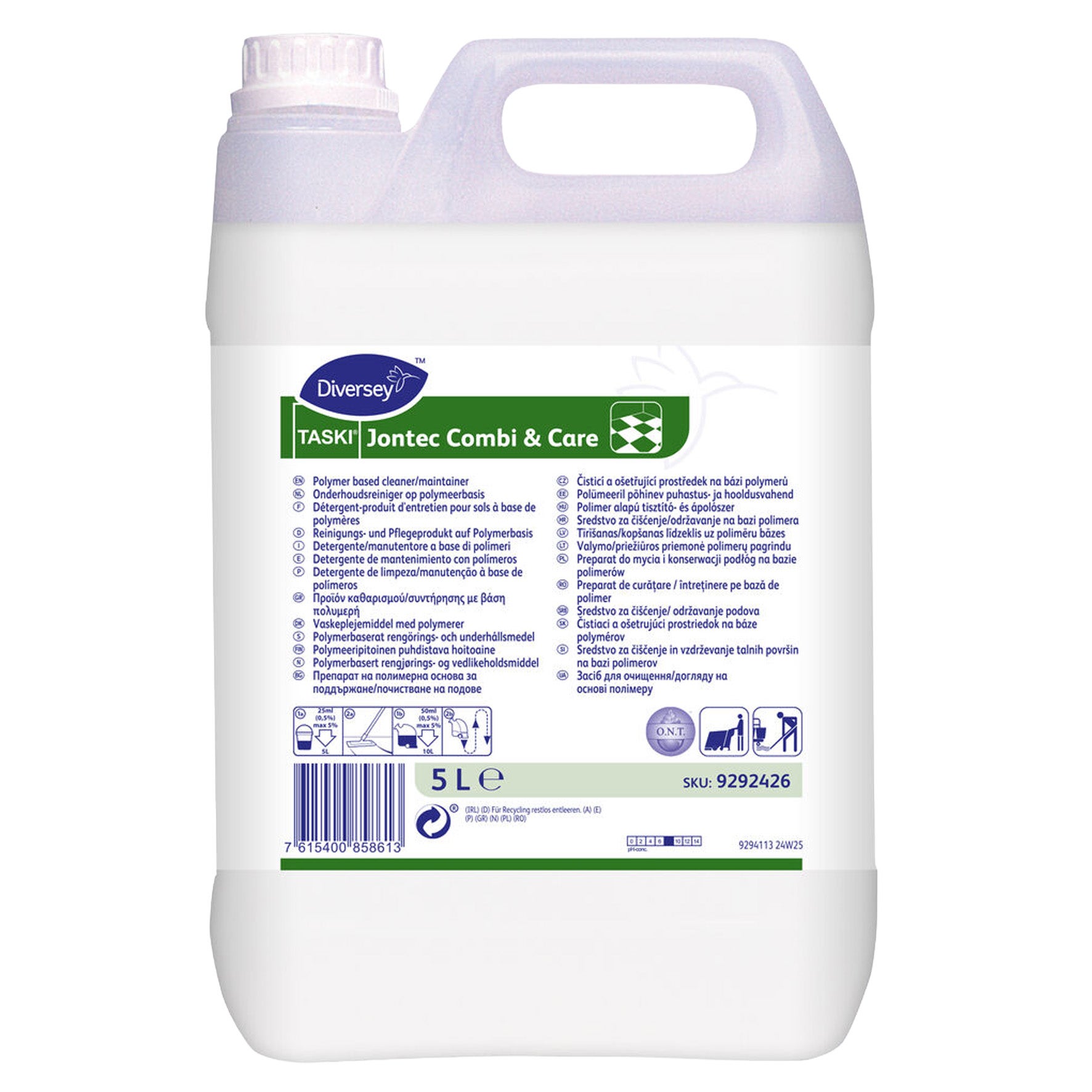 Golvrengöring/underhållsmedel Jontec Combi & Care 2x5 liter W1779
