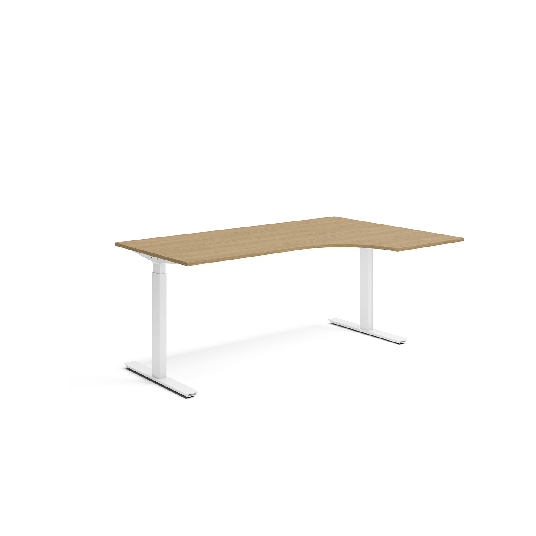 Högersvängt skrivbord Ergofunk Smart 800 x 1800 x 1200 x 600 mm Vitt-underrede