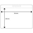 Plastficka liggande 94x58 mm