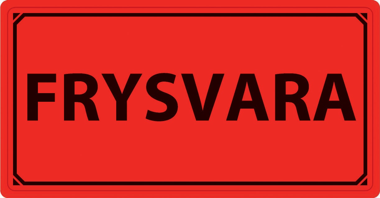 Varningsetikett Frysvara 1000/rl