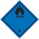 Farligt gods-etiketter 4.3 Dangerous When Wet 250 st/rulle