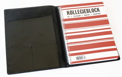 Blockomslag A4 konstläder svart