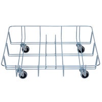 Trådvagn för sopkärl 2x60 liter zink