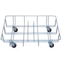 Trådvagn för sopkärl 2x60 liter zink