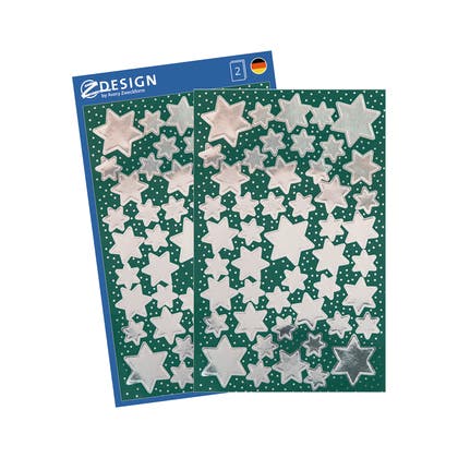 Klistermärken Stjärnor Silver
