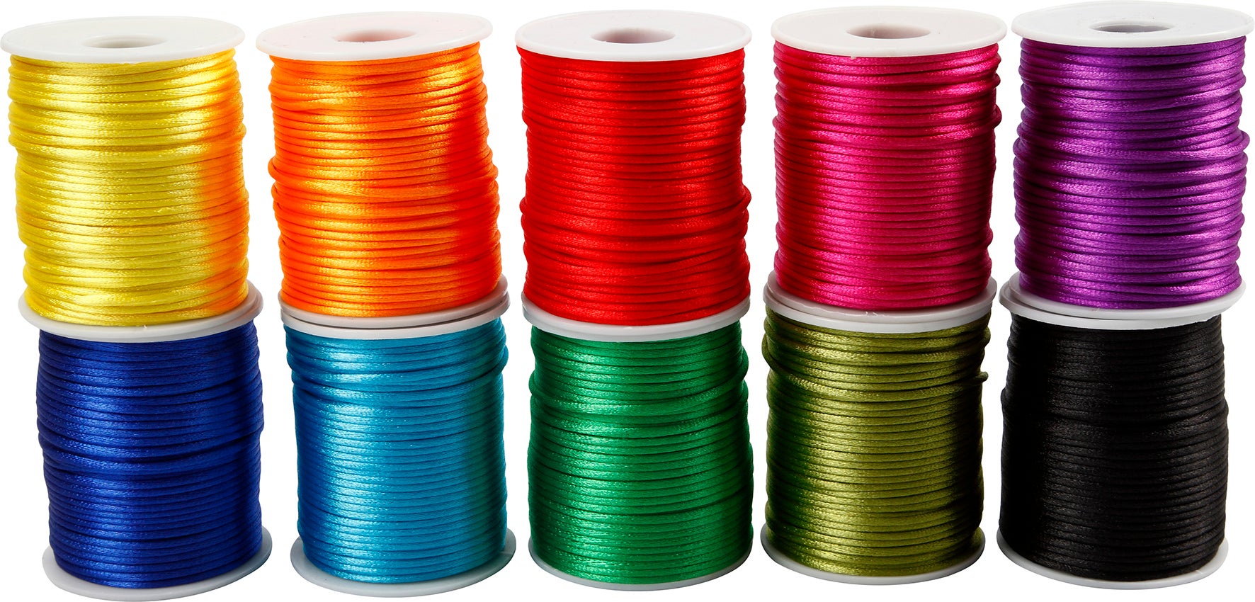 Satinsnören 2mmx50m mix 10/fp