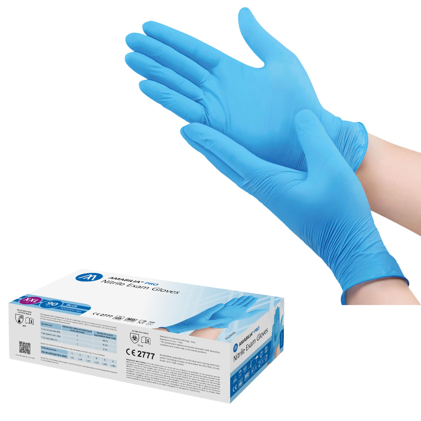 Nitrilhanske Blå XXL 90/fp