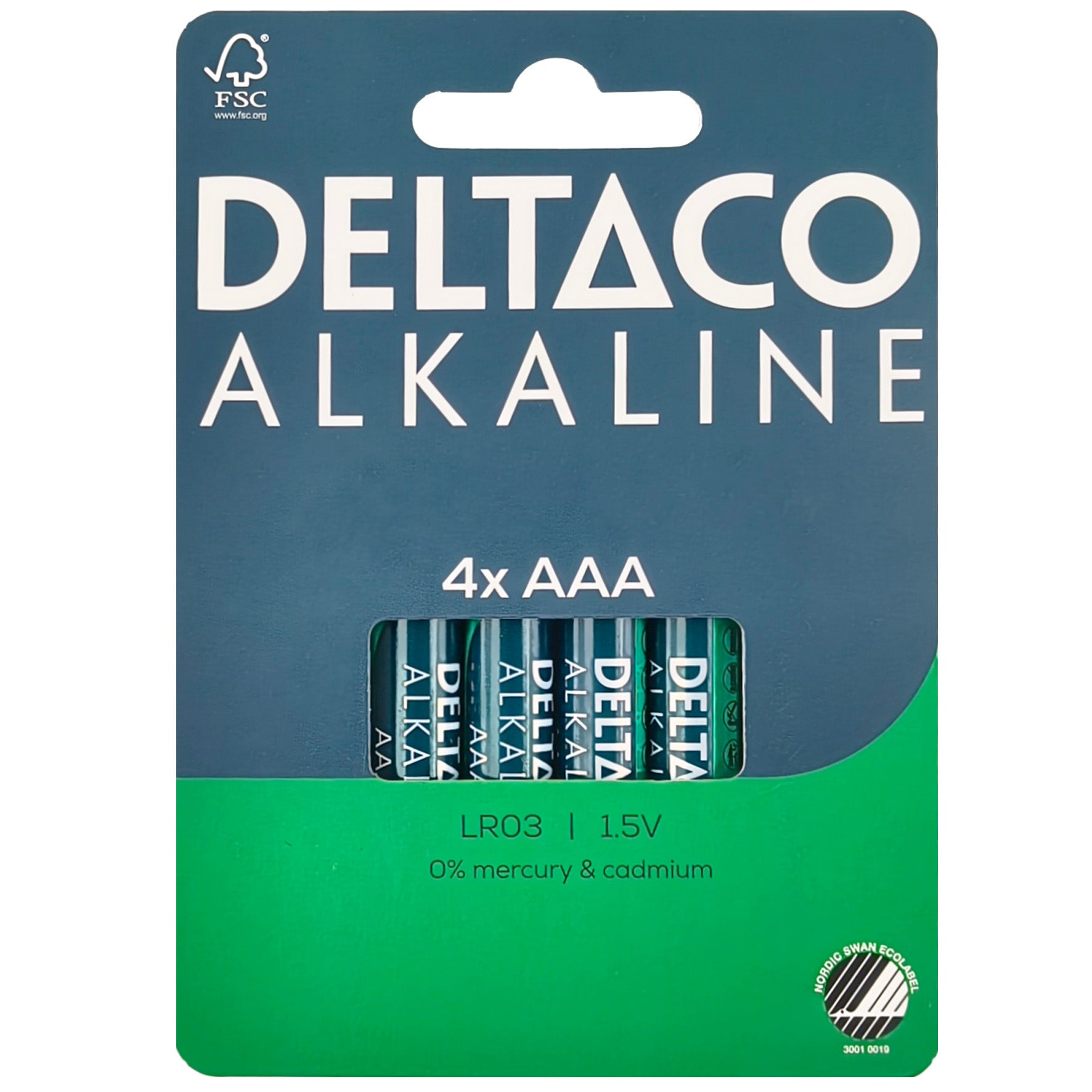  Batteri Ultimate Alkaline AAA LR03 Deltaco
