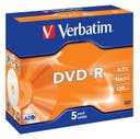 DVD-R Verbatim 16x Jewel 5 st/fp