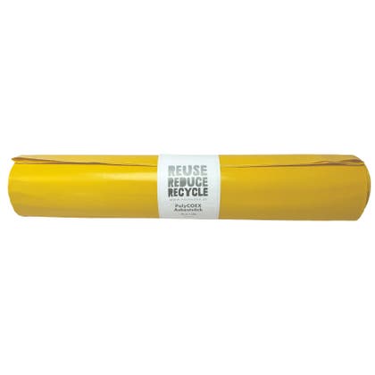Asbestsäck PolyCOEX 240 liter 870x1300 mm Gul/Vit 7x10 st