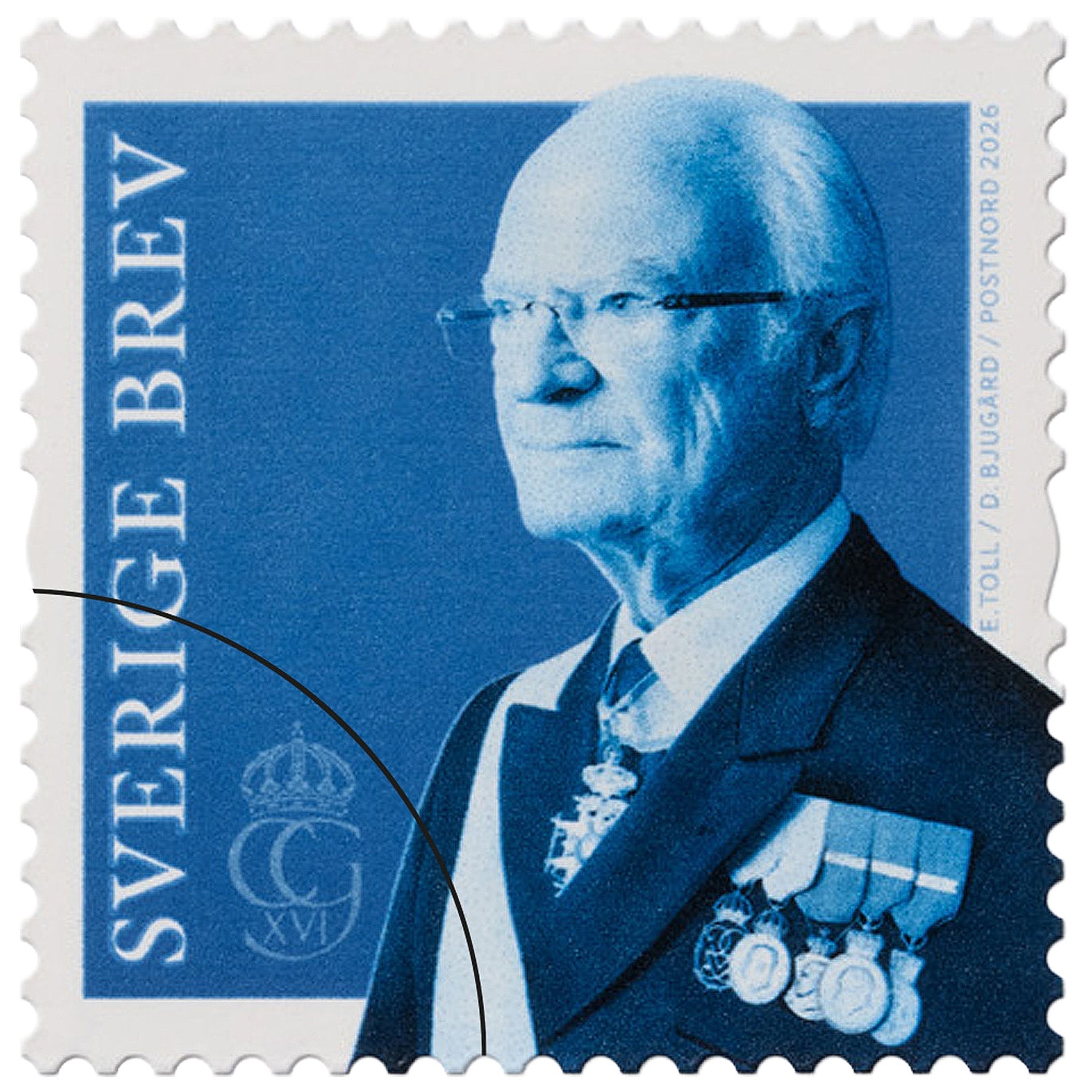 Inrikes Frimärke Kung Carl Gustaf 100 st/rulle