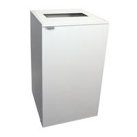 Källsorteringsskåp Diana vit rektangulärt hål