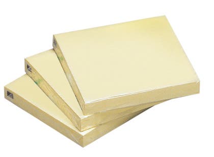 Notis Recycled 76x76mm gul 12/fp