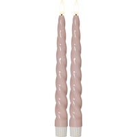 LED Antikljus Flamme Shine 2-pack rosa