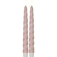 LED Antikljus Flamme Shine 2-pack rosa