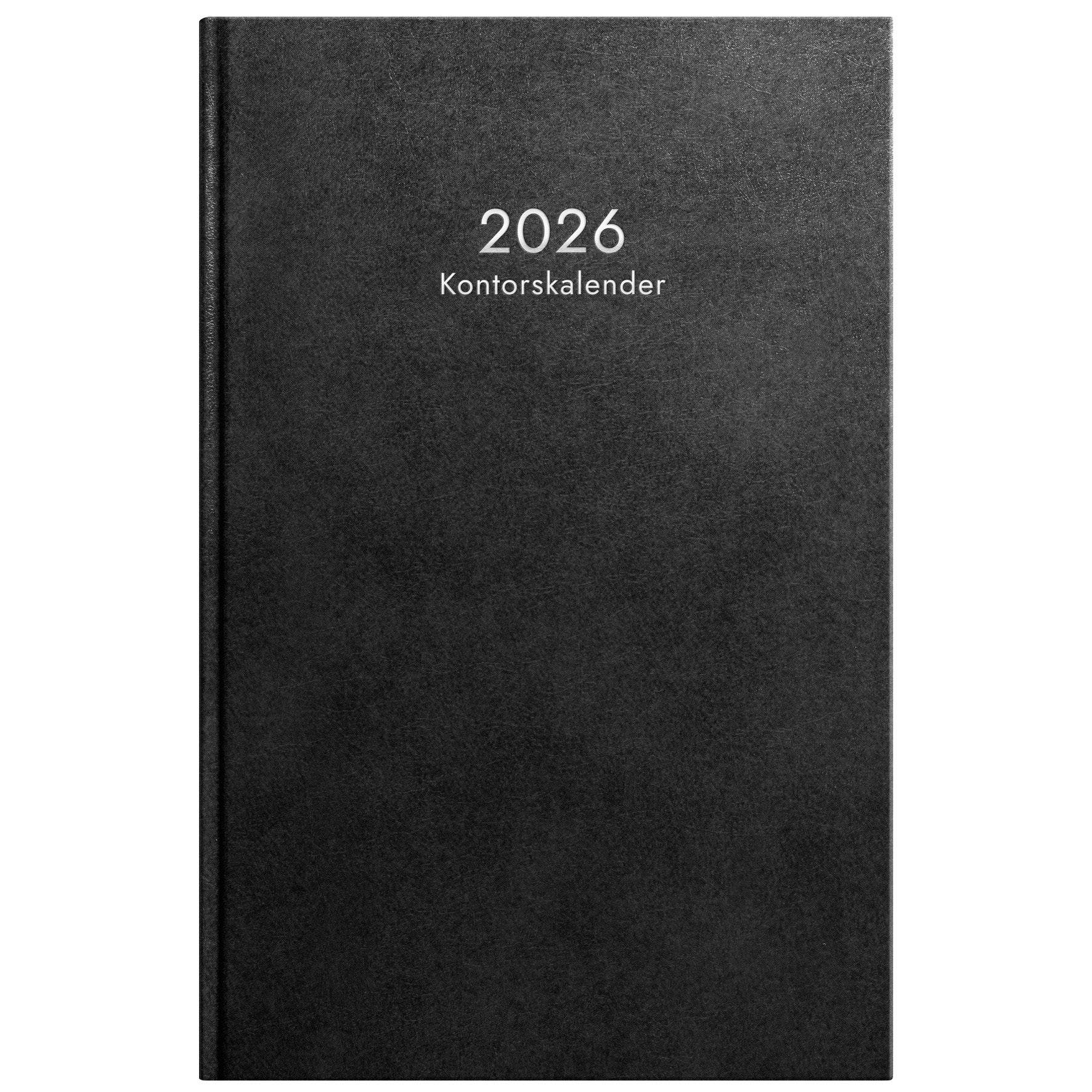 Kontorskalender konstläder 2026 svart