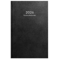 Kontorskalender konstläder 2026 svart