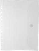 Kuvertficka kardborreknapp transparent