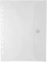 Kuvertficka kardborreknapp transparent