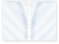 Plastficka dubbelvikt A4 transparent