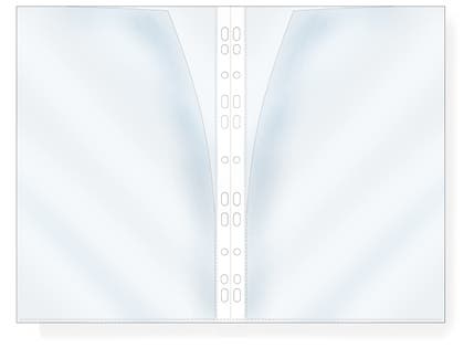 Plastficka dubbelvikt A4 transparent