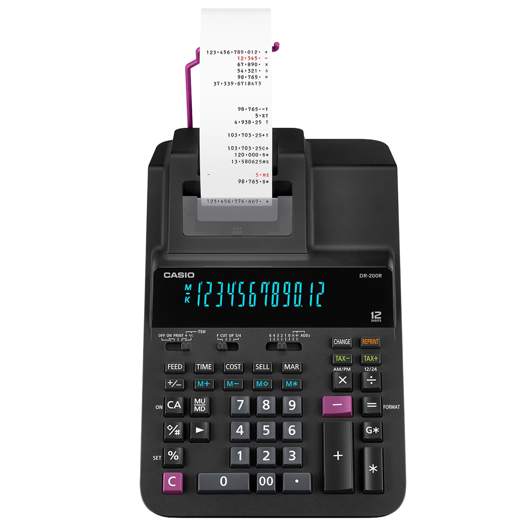 Remsräknare Casio DR-200 grå