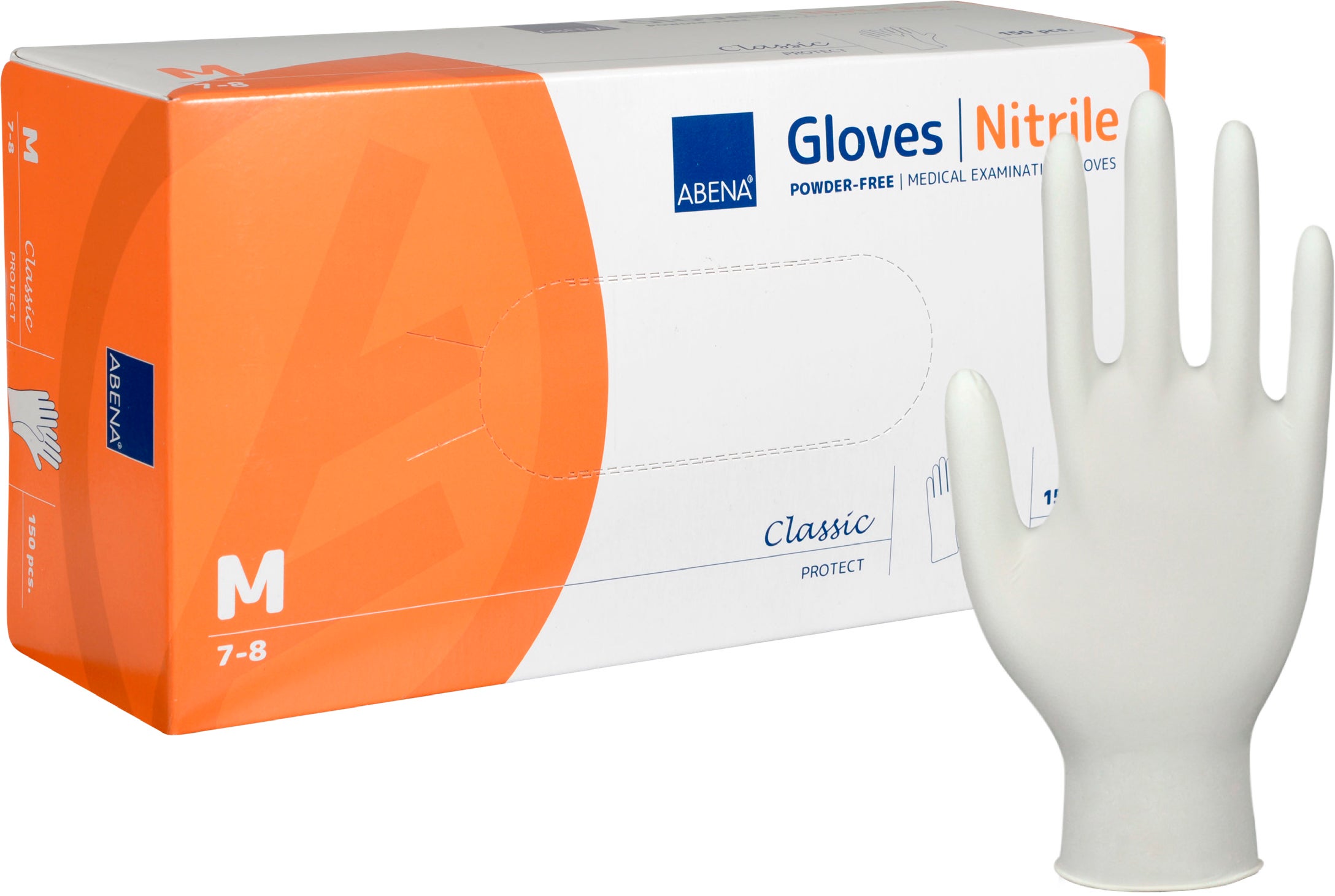 Handske Nitril Puderfri Vit 150 st/fp