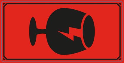 Varningsetikett Symbol Glas 1000/rl